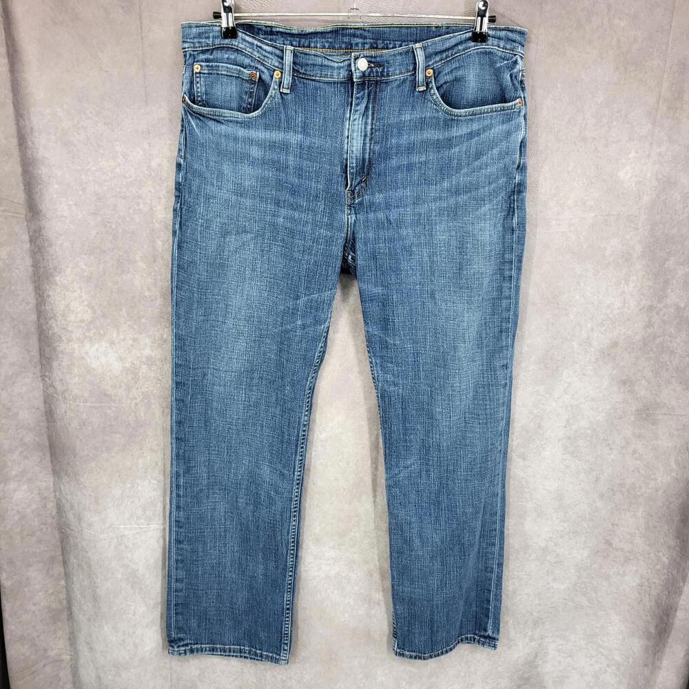 Levis 514‎ Jeans Mens 38x32 Blue Straight Leg Mid Rise Medium Wash Stretch